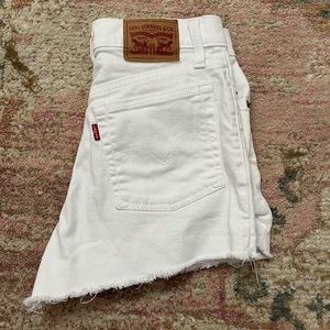 White High Waisted Levi Shorts
